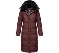 Marikoo Damen Winterjacke - Lange Steppjacke mit abnehmbarer Kapuze 2XL