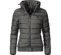 Marikoo Steppjacke »Poison« stylische Damen Winterjacke mit hohem Kragen, anthrazit