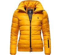 MARIKOO Damen Winter Steppjacke Übergang Parka Winterjacke XS - XL POISON 9 Farben (DE/NL/SE/PL, Alphanumerisch, M, Regular, Regular, Gelb)