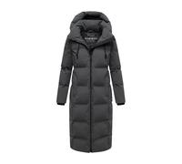 MARIKOO Damen Wintermantel (XS-5XL) - gesteppt, abnehmbare Kapuze, winddicht - N102 - Anthrazit Größe L - Gr.L