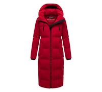 MARIKOO Damen Wintermantel (XS-5XL) - gesteppt, abnehmbare Kapuze, winddicht - N102 - DeepRed Größe L - Gr.L
