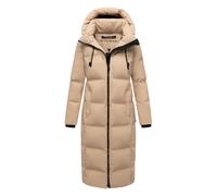 MARIKOO Damen Wintermantel (XS-5XL) - gesteppt, abnehmbare Kapuze, winddicht - N102 - Beige Größe L - Gr.L