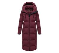 MARIKOO Damen Wintermantel (XS-5XL) - gesteppt, abnehmbare Kapuze, winddicht - N102 - Wine Größe XS - Gr.XS