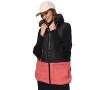 MARIKOO Damen Winter Steppweste Übergang gesteppte Weste warm Fleece B958 [B958-Kira-Schwarz-Rou-Gr.XXL]