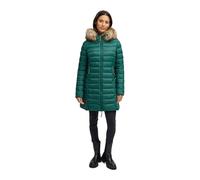 MARIKOO Damen Winter Übergangs Jacke Winterjacke Stepp Mantel gesteppt B647 [B647-Rosen-Evergreen-Gr.M]