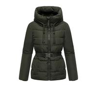 Winterjacke MARIKOO "Himee", Damen, Gr. XL, schwarz olive, Obermaterial: 100% Polyester; Futter: 100% Polyester; Wattierung: 100% Polyester; Ärmelfutter: 100% Polyester, Jacken Winterjacke, mit prakti