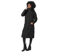 MARIKOO Damen Winterjacke lange Stepp Winter Jacke warm gesteppt B948 [B948-Ayum-Schwarz-Gr.S]