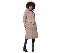 MARIKOO Damen Winterjacke lange Stepp Winter Jacke warm gesteppt B948 [B948-Ayum-Taupe-Grey-Gr.XL]