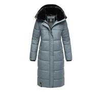 MARIKOO Damen Winter Steppjacke Lang B936 [B936-Relizi-Dusty-Blue-Gr.L]