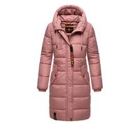 Marikoo Damen Winterjacke - Lange Steppjacke mit Kapuze & vielen Taschen S