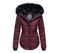 Marikoo Damen Winterjacke Lotusblüte mit Teddy-Innenfutter & Kunstfellkragen XS