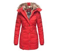Marikoo Damen Winterjacke mit Kapuze & Kunstfell-Innenfutter XS