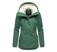 Marikoo Damen Winterjacke mit Teddyfell-Innenfutter & Kapuze M