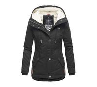 Marikoo Damen Winterjacke mit Teddyfell-Innenfutter & Kapuze XL