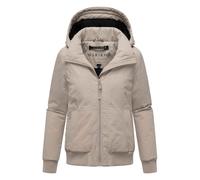 Marikoo Damen Winterjacke Mooni 16 im sportlichen Bomber-Stil mit Kapuze 2XL