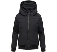 MARIKOO Damen Winterjacke Mooni 16 mit großer Kapuze und Rippstrick | Länge: hüftlang | Wärmegrad 3 von 3 - warm gefüttert | 5.000 mm Wassersäule | große verstellbare Kapuze
