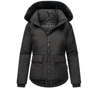 MARIKOO Damen Winterjacke Morinaa XVI mit abnehmbarem Kunstfell | Länge: hüftlang | Wärmegrad 3 von 3 - warm für kalte Wintertage | wasserabweisend | gefütterte Kapuze