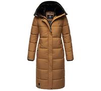 MARIKOO Damen Winterjacke Parka Stepp Mantel Kunstfell gefüttert Kapuze Reliziaa Camel 40 - L