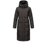 MARIKOO Damen Winterjacke Parka Stepp Mantel Kunstfell gefüttert Kapuze Reliziaa Schwarz 44 - XXL