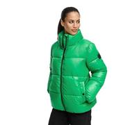 MARIKOO Damen Winterjacke (S-3XL) - gesteppt, hochschließender Kragen, leicht - N071 - SmaragdGreen Größe M - Gr.M