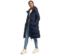 MARIKOO Damen Winterjacke (S-3XL) - Steppjacke, lang geschnitten, gefütterte Kapuze mit Kordelzug, Warme Jacke Frauen - N024 (S, Navy)