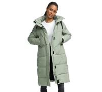 Marikoo Damen Steppjacke Laryaa - lang, warm & mit abnehmbarer Kapuze L
