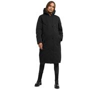 MARIKOO Damen Winterjacke (S-3XL) - Wind- und Wasserabweisend, 4 Taschen, gefütterter Kragen (abnehmbar), große Kapuze, Warme Jacke Frauen - N035 (XL, Schwarz)