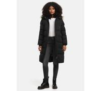 Marikoo Damen Winterjacke - Schneesternchen, lang mit Kapuze & Fellkragen S
