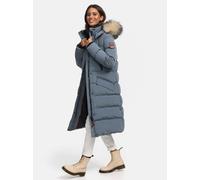 Marikoo Damen Winterjacke - Schneesternchen, lang mit Kapuze & Fellkragen XS