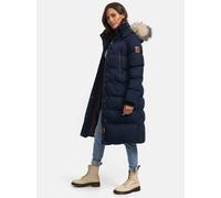 Marikoo Damen Winterjacke - Schneesternchen, lang mit Kapuze & Fellkragen XS
