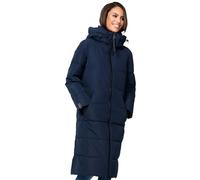 MARIKOO Damen Winterjacke Stepp Winter Jacke gesteppt lang warm Kapuze B989 [B989-Zurar-Navy-Gr.S]