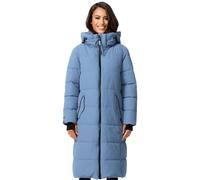 Steppjacke MARIKOO "Zuraraa XVI", Damen, Gr. L, dusty blau, Obermaterial: 100% Polyester; Innenmaterial: 100% Polyester; Fütterung & Wattierung: 100% Polyester, Jacken, langer Winter Mantel gesteppt (