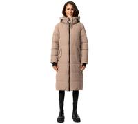Steppjacke MARIKOO "Zuraraa XVI", Damen, Gr. S, taupe grau, Obermaterial: 100% Polyester; Innenmaterial: 100% Polyester; Fütterung & Wattierung: 100% Polyester, Jacken, langer Winter Mantel gesteppt (