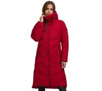 MARIKOO Damen Winterjacke Stepp Winter Jacke gesteppter Wintermantel warm lang Mantel B949 [B949-Benik-Deep-Red-Gr.S]