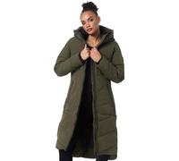 MARIKOO Damen Winterjacke Stepp Winter Jacke gesteppter Wintermantel warm lang Mantel [B949-Benik-Dark-Olive-Gr.M]
