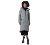 MARIKOO Damen Winterjacke Stepp Winter Jacke gesteppter Wintermantel warm lang Mantel [B949-Benik-Stormy-Blue-Gr.XXL]