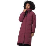 MARIKOO Damen Winterjacke Stepp Winter Jacke gesteppter Wintermantel warm lang Mantel [B949-Benik-Wine-Gr.S]