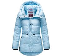 MARIKOO Damen Winterjacke Steppjacke warm mit Kapuze Akumaa Baby Blue Gr. M