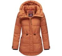 MARIKOO Damen Winterjacke Steppjacke warm mit Kapuze Akumaa Rusty Cinnamon Gr. S