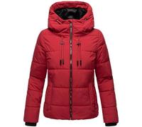 MARIKOO Damen Winterjacke Steppjacke warm mit Kapuze Shimoaa XVI Dark Red Gr. S