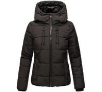 MARIKOO Damen Winterjacke Steppjacke Winter Jacke gesteppt warm mit Kapuze Shimoaa XVI XS-XXL (DE/NL/SE/PL, Alphanumerisch, XL, Regular, Regular, Schwarz)
