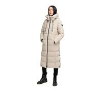 MARIKOO Damen Winterjacke Steppmantel lang gesteppter Mantel Winter Parka Jacke warm B985 [B985-Nadeshik-Light-Taupe-Gr.3XL]