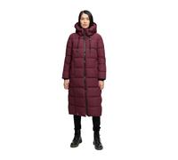 MARIKOO Damen Winterjacke Steppmantel lang gesteppter Mantel Winter Parka Jacke warm B985 [B985-Nadeshik-Wine-Gr.XL]