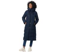 MARIKOO Damen Winterjacke Steppmantel lang gesteppter Mantel Winter Parka Jacke warm B985 [B985-Nadeshik-Navy-Gr.S]
