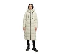 MARIKOO Damen Winterjacke Steppmantel lang gesteppter Mantel Winter Parka Jacke warm B985 [B985-Nadeshik-Pebble-Grey-Gr.3XL]