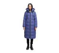 MARIKOO Damen Winterjacke Steppmantel lang gesteppter Mantel Winter Parka Jacke warm B985 [B985-Nadeshik-Blue-Violet-Gr.XS]