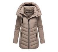 Winterjacke MARIKOO "Tivaa", Damen, Gr. S, taupe grau, Obermaterial: 98% Polyester, 2% Elastan; Futter: 100% Polyester; Wattierung: 100% Polyester; Ärmelfutter: 100% Polyester, Jacken, mit abnehmbarer