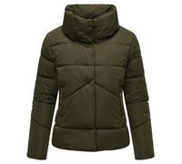 MARIKOO Damen Winterjacke warme kurze Steppjacke mit hohem Kragen Jalliaa 16 XS-3XL