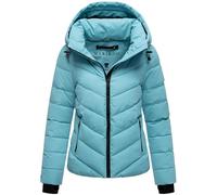 MARIKOO Damen Winterjacke warme Steppjacke mit abnehmbarer Kapuze Samuiaa XVI Sky Blue Gr. XS