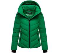 MARIKOO Damen Winterjacke warme Steppjacke mit abnehmbarer Kapuze Samuiaa XVI Smaragd Green Gr. XS